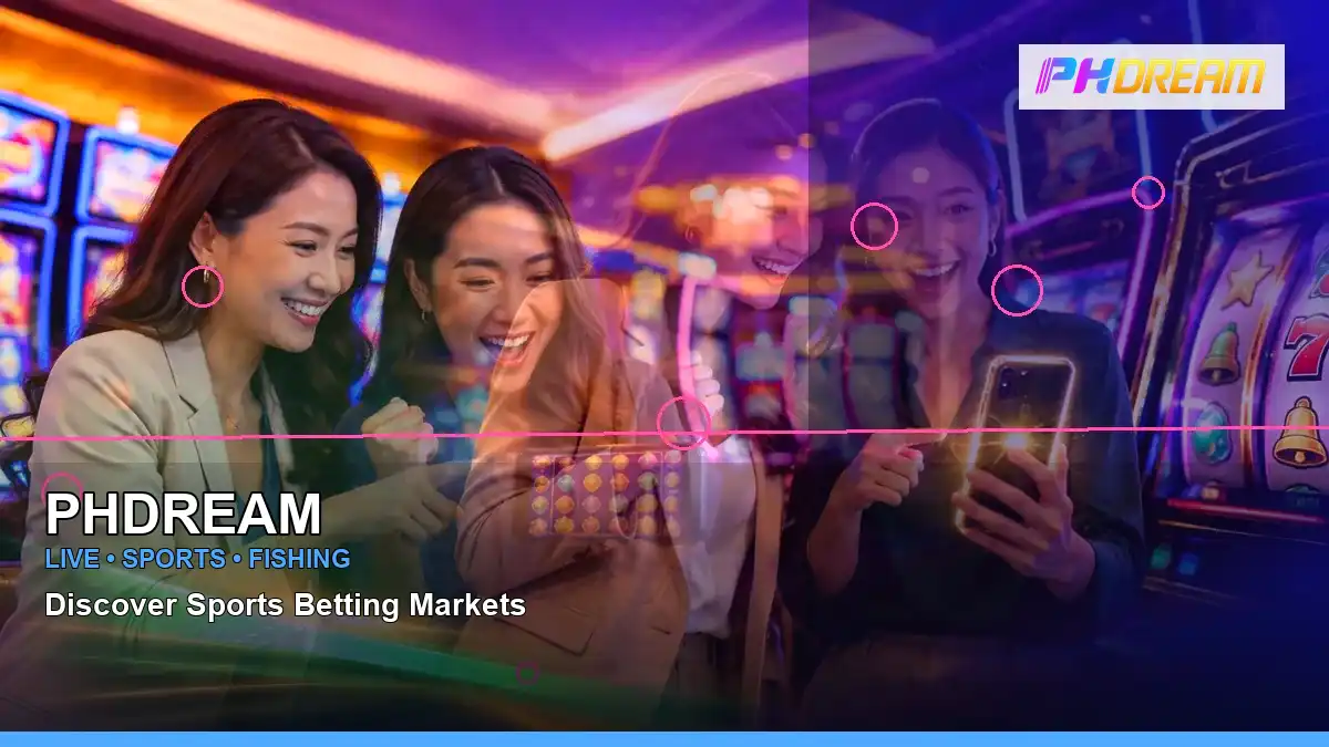 PHDREAM party online slot games featuring an adult Filipina casino host with a right-diagonal composition