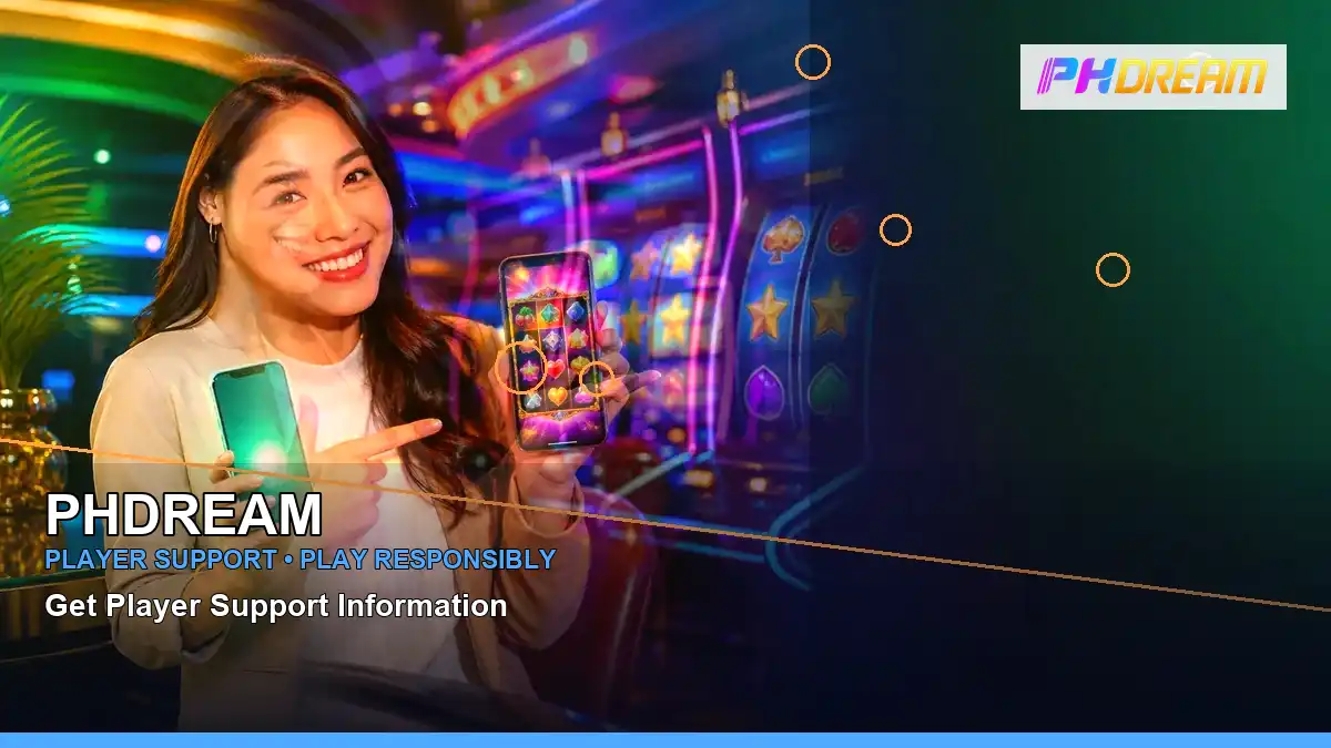 PHDREAM adventure online slot games featuring an adult Filipina casino host with a left close-up composition